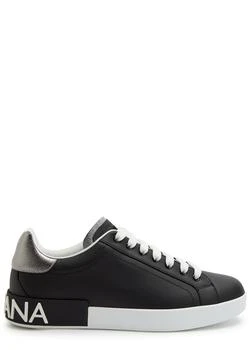 Dolce 
Gabbana | Portofino panelled leather sneakers