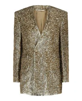 Givenchy | Beaded Animal Print Single-Breasted Blazer