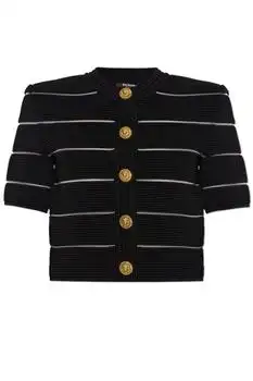 Balmain | Balmain Striped Cropped Cardigan