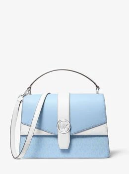 Greenwich Medium Color-Block and Signature Logo Satchel
