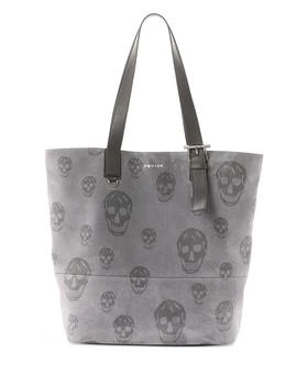 McQueen T Bar Printed Skull Shopper Bag