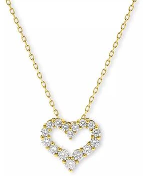 Macy's | Diamond Heart Pendant Necklace (1/2 ct. t.w.) in 14K Gold or 14K White Gold
