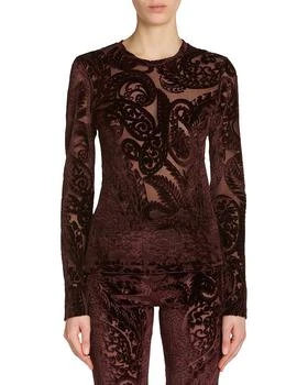 ETRO | Long Sleeve Velvet Top
