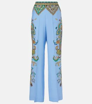 ETRO | Floral silk crêpe de chine wide-leg pants