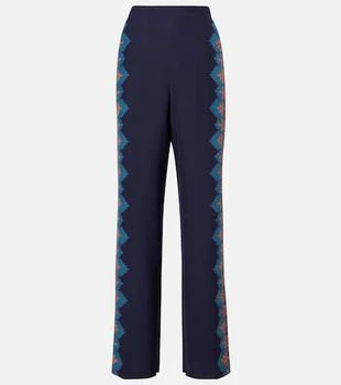 ETRO | Printed silk crêpe de chine straight pants