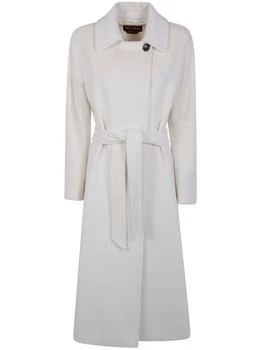 Max Mara | Max Mara Studio Tenzone Tied-Waist Long-Sleeved Coat