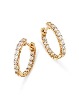 Bloomingdale's | Diamond Oval Inside Out Hoop Earrings in 14K Yellow Gold, 1.50 tcw