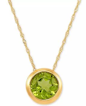 Macy's | Birthstone 18" Bezel Pendant Necklace in 14k Gold