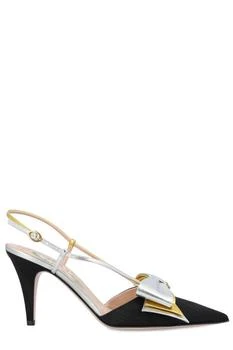 Valentino | Valentino	Bow Detailed Slingback Pumps