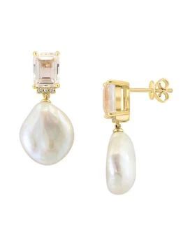 Effy | 14K Yellow Gold
Multi Stone Drop Earrings