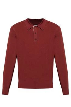 Burberry Long-Sleeve Polo Shirt