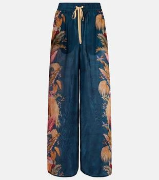 Zimmermann | Ascension floral silk wide-leg pants