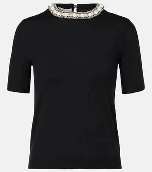 Valentino | Embroidered virgin wool top
