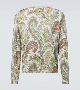 ETRO | Paisley silk and cashmere sweater