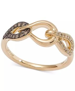 Le Vian | Chocolate Diamond 
Nude Diamond Interlocking Ring (1/8 ct. t.w.) in 14k Gold