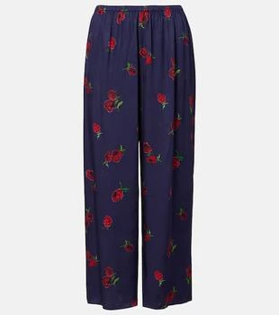 Khaite | Mindy printed twill wide-leg pants