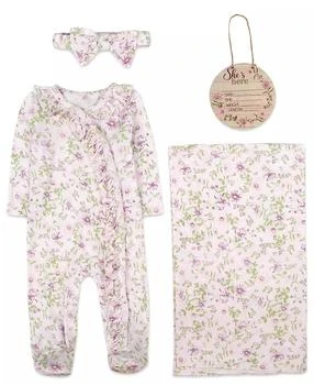 Baby Girls' Floral Layette, 4-Piece Set