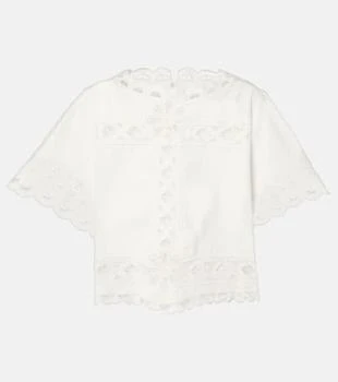 Isabel Marant | Parissa embroidered cotton crop top