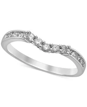 Macy's | Diamond Curved Anniversary Ring (1/3 ct. t.w.) in 14k White Gold
