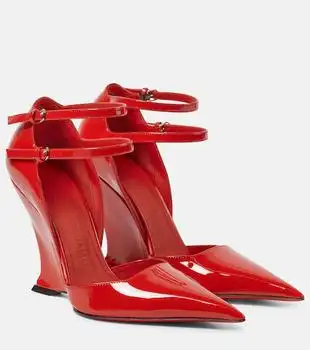 Salvatore Ferragamo | Vidya X5 patent leather wedge pumps