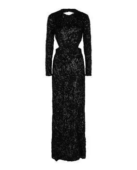 Givenchy | Embroidered Sequin Gown With Cutout Detail
