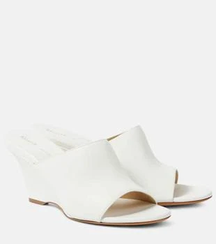 Khaite | Marion leather wedge mules