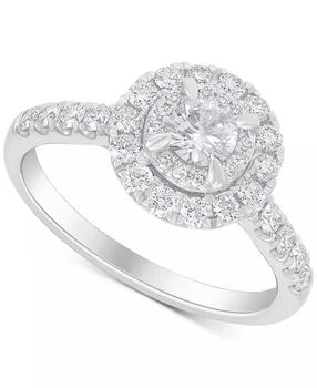 Macy's | Diamond Double Halo Engagement Ring (1 ct. t.w.) in 14k White Gold