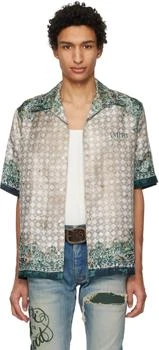 AMIRI | Gray & Green Bandana Bowling Shirt