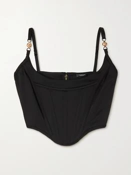 Versace | Icons Cropped Embellished Satin Bustier Top  - IT36