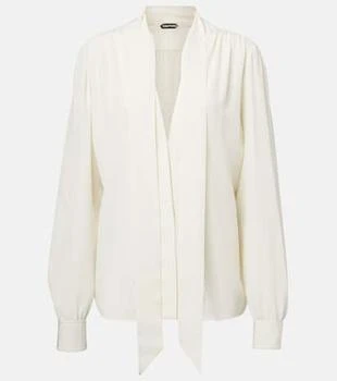 Tom Ford | Tie-neck silk crêpe de chine blouse