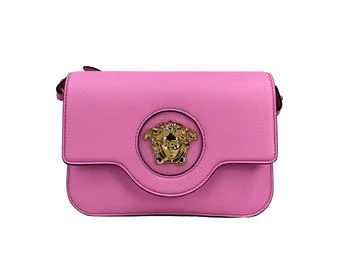Versace | La Medusa pink Leather Shoulder Crossbody Bag Women's Purse