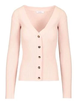 Max Mara | Max Mara Mxmgioiosa V-Neck Ribbed Cardigan