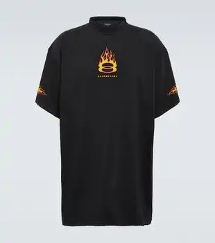 Balenciaga | Oversized logo cotton jersey T-shirt