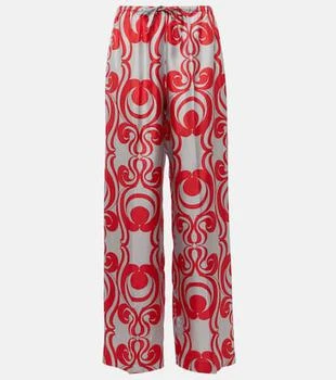 Dries Van Noten | Printed silk wide-leg pants