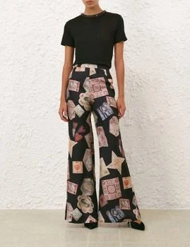 Zimmermann | Dream Flare Pants In Black Love Letter
