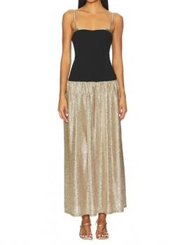 Hepburn Midi Dress In Silver Confetti