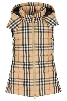 Burberry | Burberry Hooded Checked Puffer Waistcoat