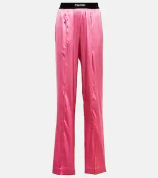 Tom Ford | High-rise silk-blend satin pants