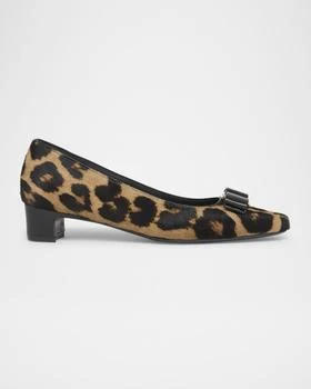 Salvatore Ferragamo | Rirri Leopard Bow Ballerina Pumps