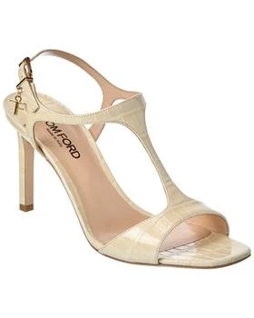 Tom Ford | Angelina Croc-Embossed Leather Sandal