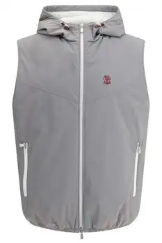 Brunello Cucinelli | Brunello Cucinelli Zip-Up Hooded Vest