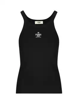 Fendi | Fendi Logo Embroidered Knitted Tank Top