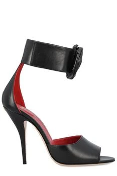 Valentino | Valentino	Drip Rose Embellished Open Toe Sandals