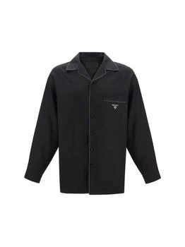 Prada | Prada Contrasting-Trim Button-Up Shirt