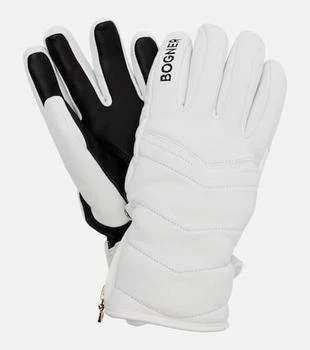 Bogner Dana quilted leather ski gloves