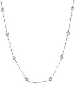 Saks Fifth Avenue | 14K White Gold & 1 TCW Diamond By The Yard Necklace