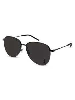 Yves Saint Laurent | Metal 61MM Navigator Sunglasses