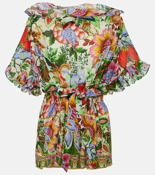 ETRO | Floral ruffled cotton blouse