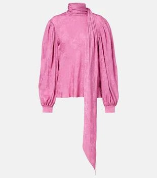 Gucci | Scarf-detail floral silk blouse