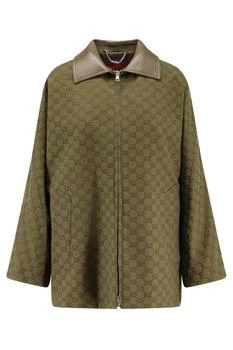 Gucci | Gucci Monogrammed Zip-Up Coat